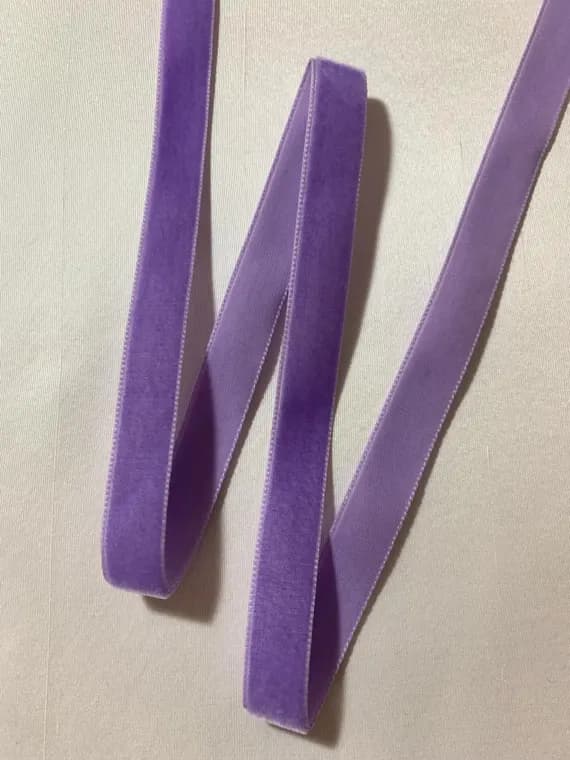 lavender none - Lavender Purple French Velvet Ribbon (5/8" wide)