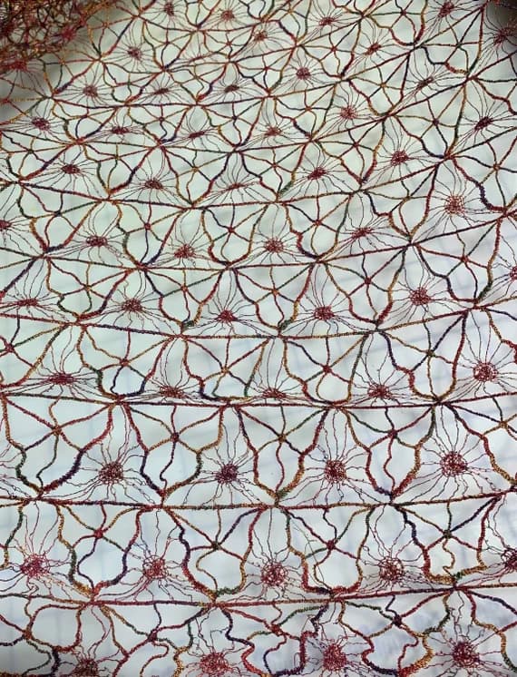 lace - Rainbow Cobweb - Schiffli Lace Fabric