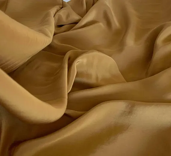 crepe fabric - Bronze - 16mm Silk Crepe de Chine Fabric
