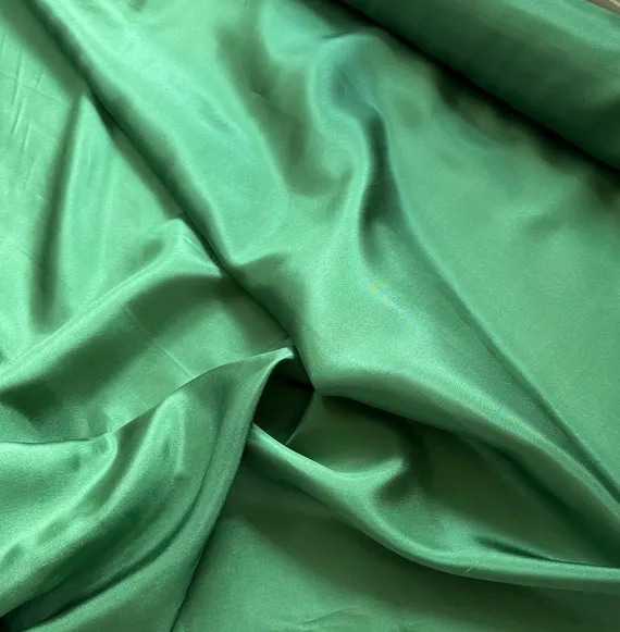 green habotai fabric - Spinach Green China Silk HABOTAI Fabric 8mm weight 54" width