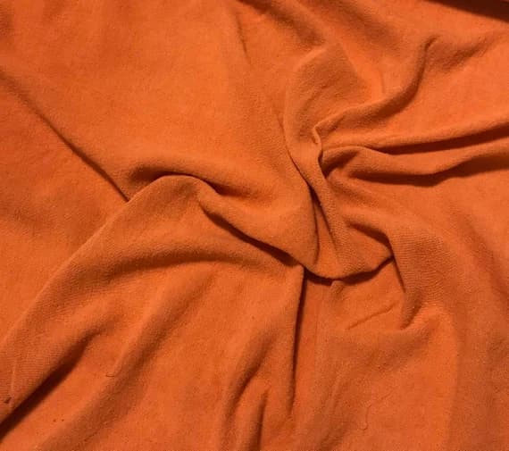 orange noil fabric - PERSIMMON ORANGE Hand Dyed Raw Silk Gauze NOIL Fabric