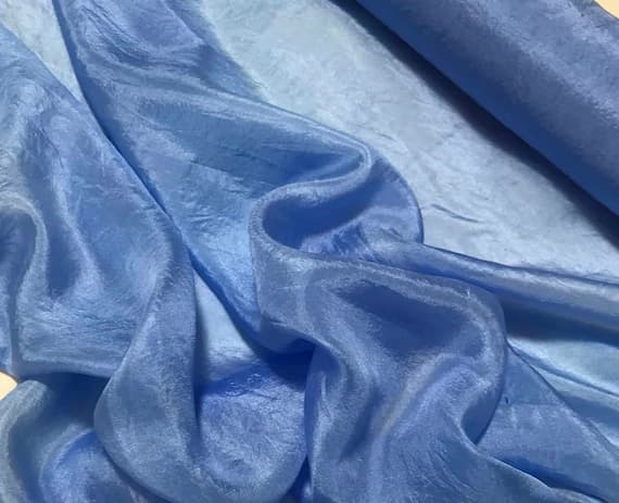 blue habotai fabric - Hand Dyed CORNFLOWER BLUE China Silk HABOTAI Fabric