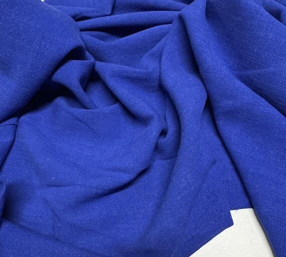 cobalt linen fabric - Cobalt Blue Super Soft Linen & Rayon Blend Fabric