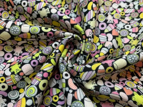 cotton fabric - Candy & Sweets - Petite Design - Kokka Japan Cotton Sheeting Fabric